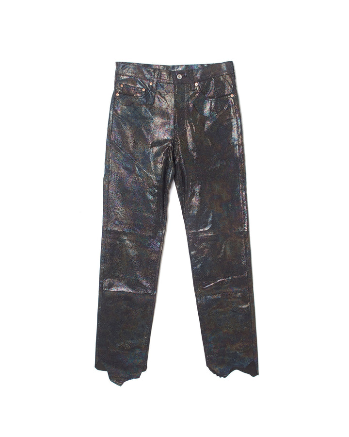 AURORA LEATHER SLIM TROUSERS