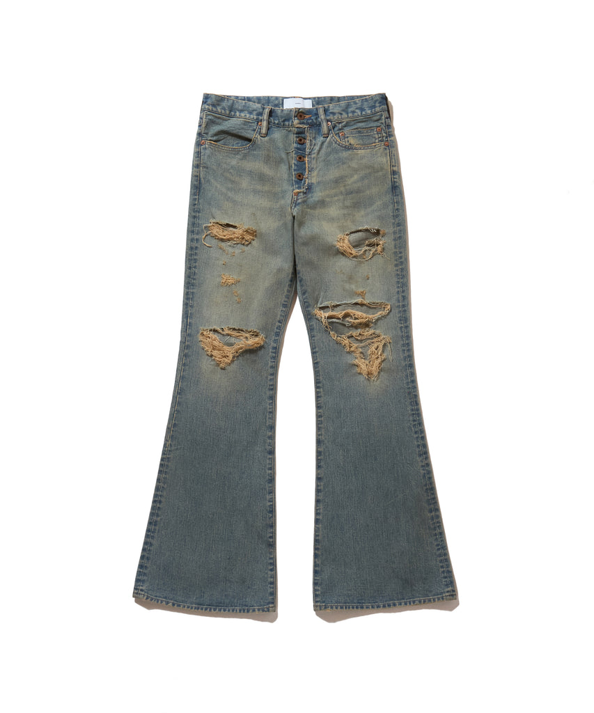 DAMAGED MODERN DENIM PANTS FLARED CUT – SUGARHILL TOKYO