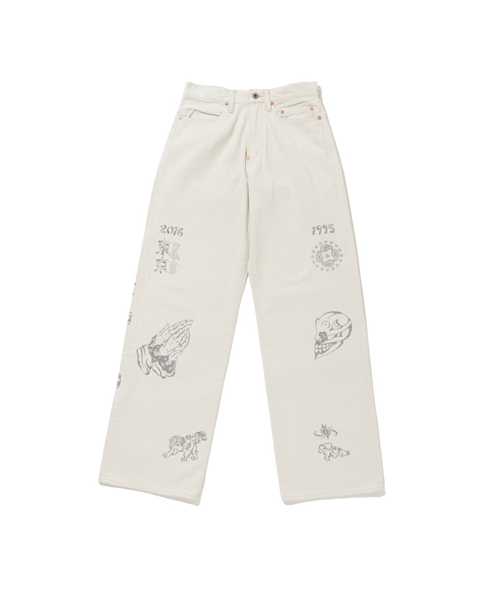 TATTOO FLASH PRINT MODERN DENIM REGULAR CUT