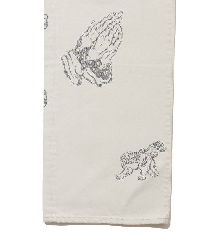 TATTOO FLASH PRINT MODERN DENIM REGULAR CUT