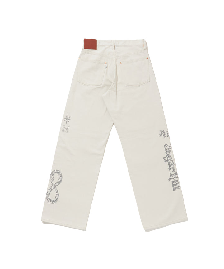 TATTOO FLASH PRINT MODERN DENIM REGULAR CUT
