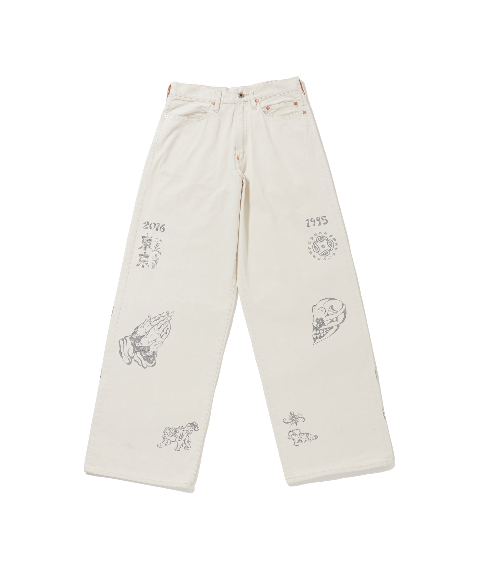 パンツ SUGARHILL TATTOO MODERN DENIM WIDE CUT TATTOO FLASH PRINT MODERN DENIM WIDE CUT – SUGARHILL TOKYO