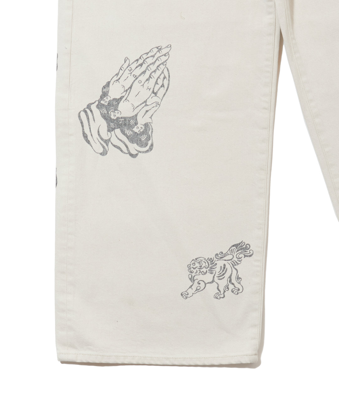 TATTOO FLASH PRINT MODERN DENIM WIDE CUT