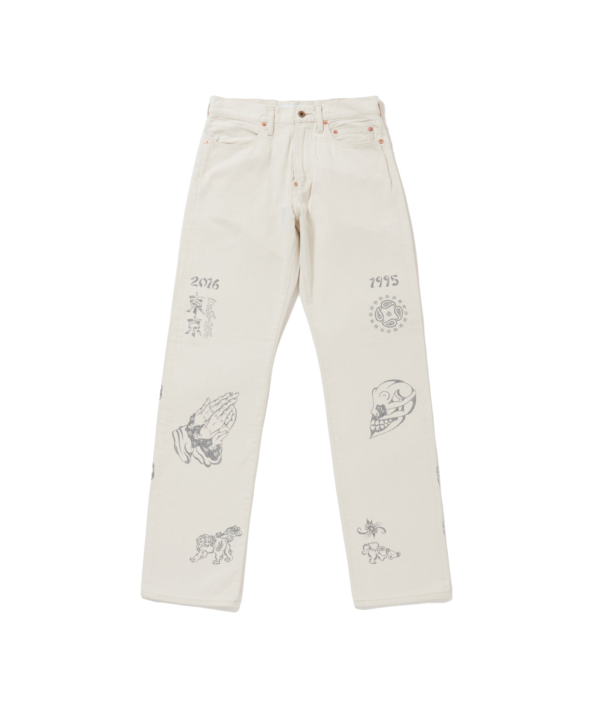 パンツ TATTOO FLASH PRINT MODERN DENIM WIDECUT TATTOO FLASH PRINT MODERN DENIM STRAIGHT CUT – SUGARHILL TOKYO