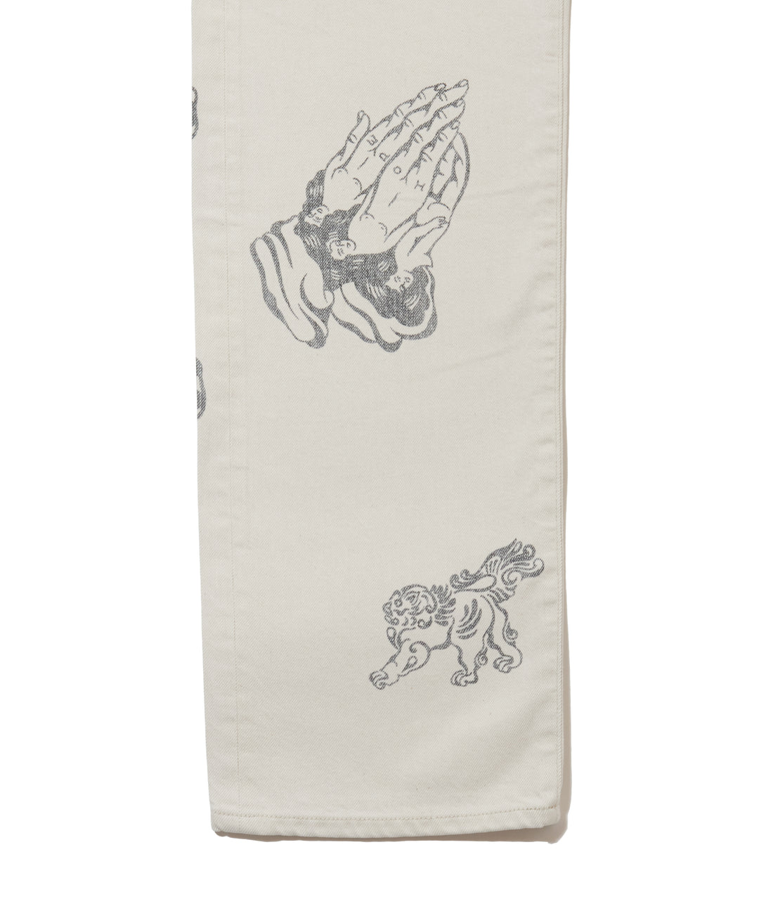 TATTOO FLASH PRINT MODERN DENIM STRAIGHT CUT