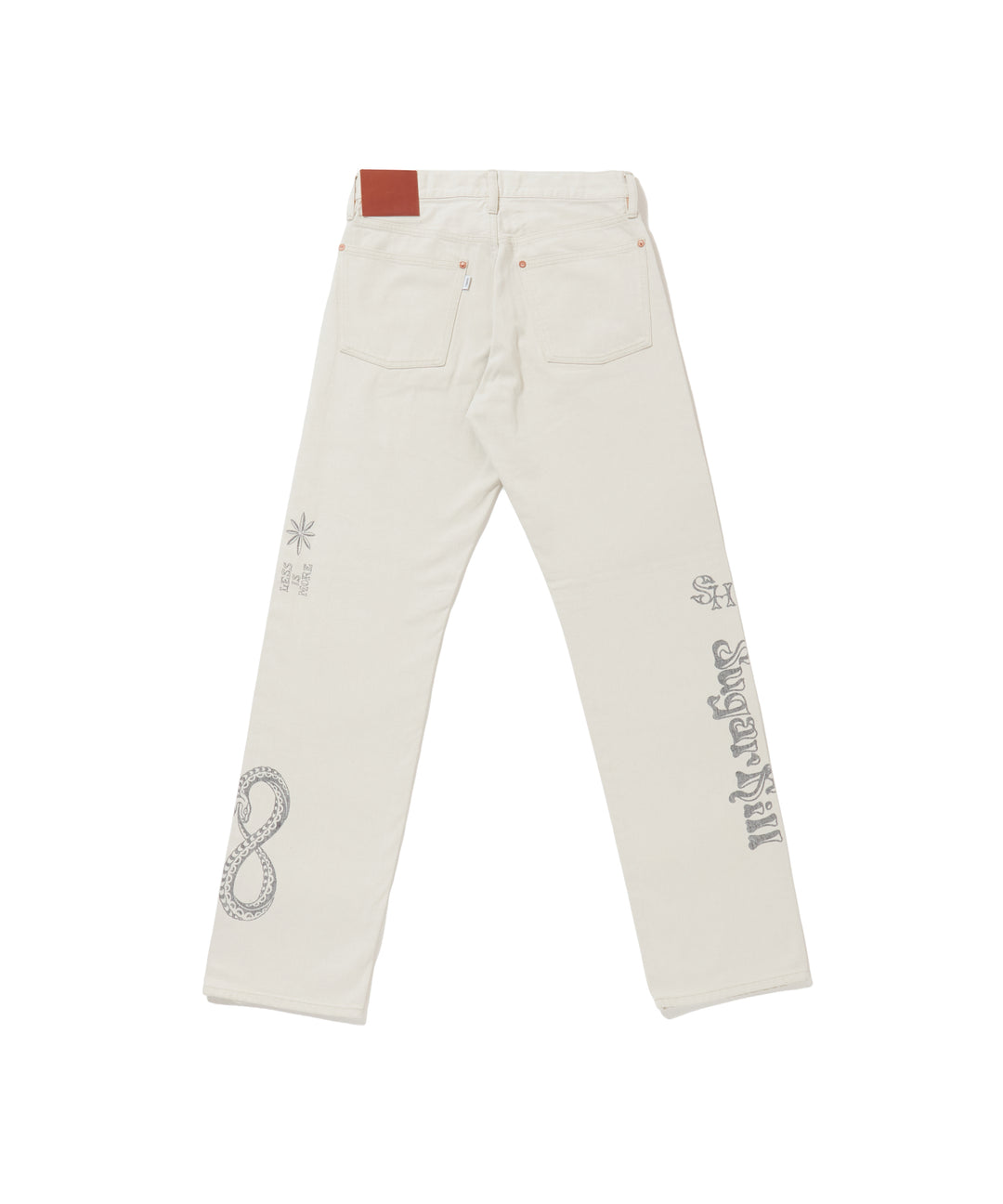 TATTOO FLASH PRINT MODERN DENIM STRAIGHT CUT