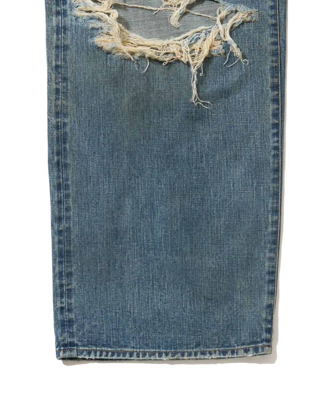 DESTRESSED MODERN DENIM WIDE CUT