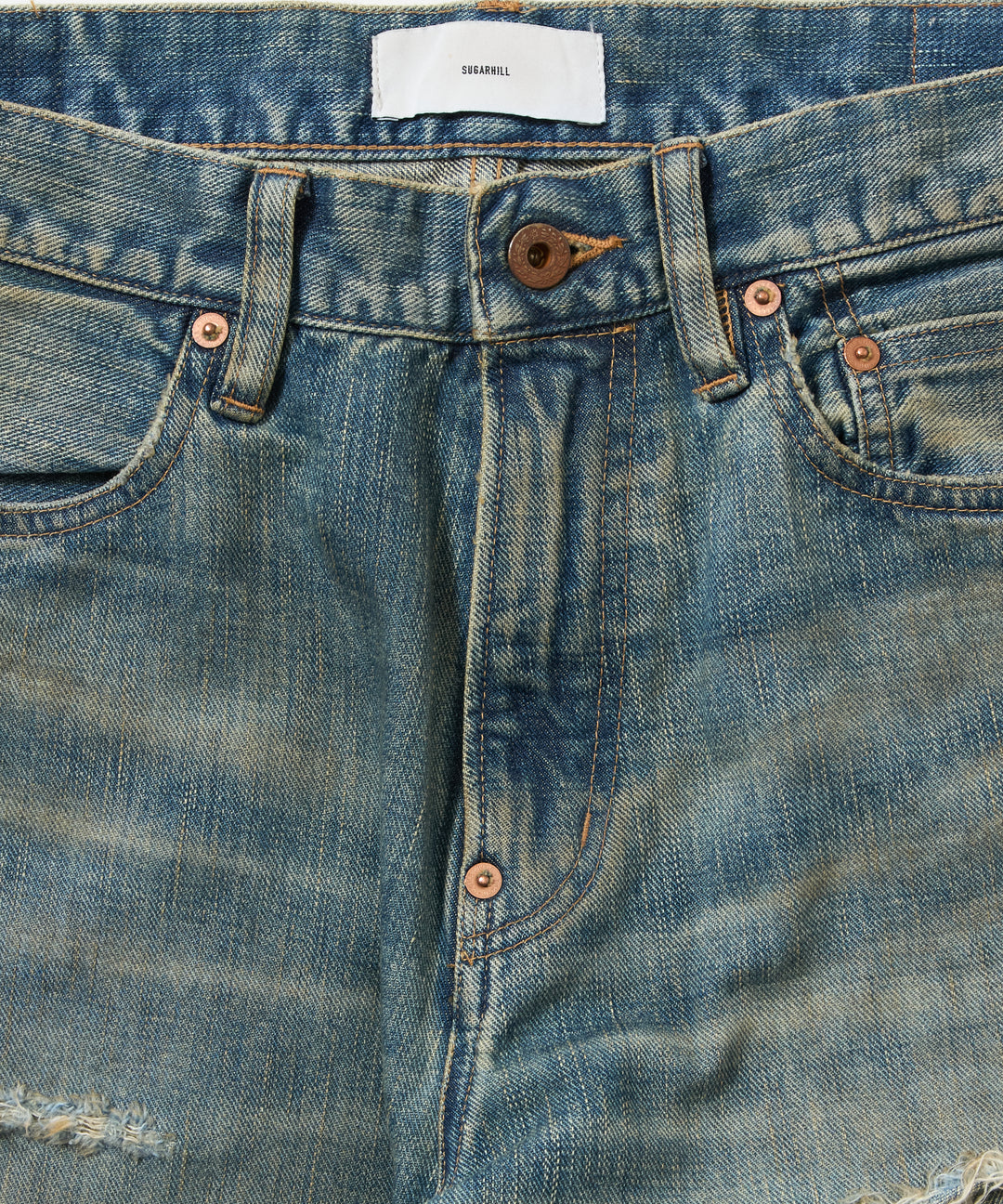 DESTRESSED MODERN DENIM STRAIGHT CUT