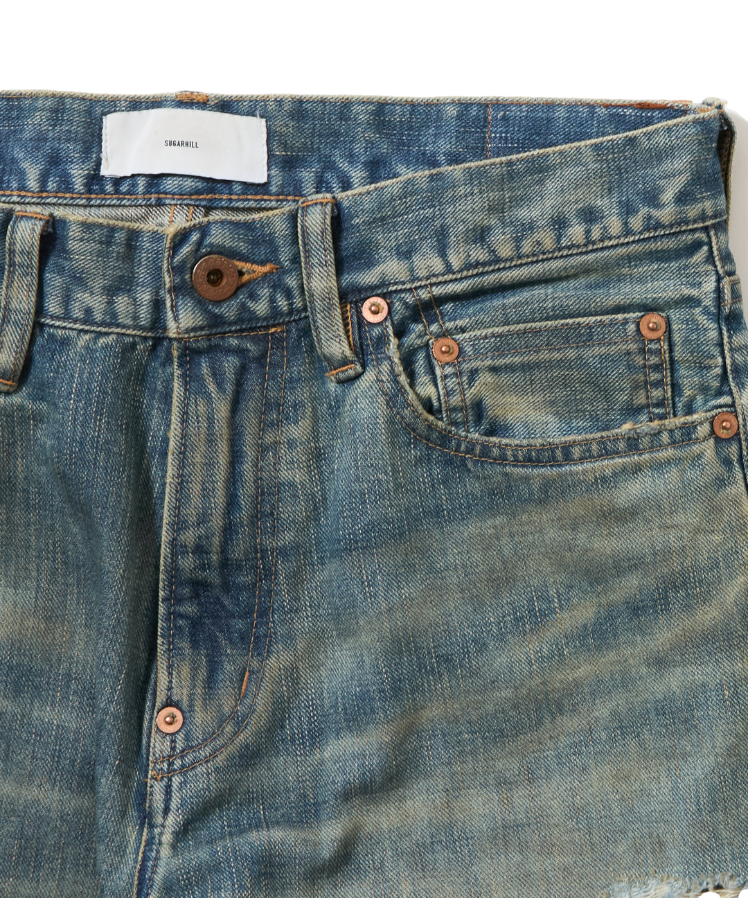 DESTRESSED MODERN DENIM STRAIGHT CUT