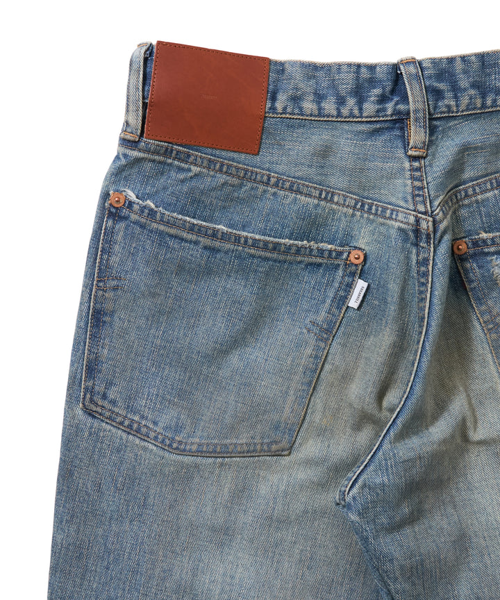 DESTRESSED MODERN DENIM FLARED CUT