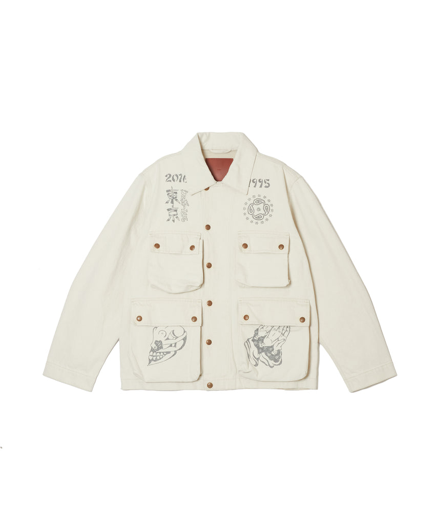 TATTOO FLASH PRINT POCKET DENIM JACKET – SUGARHILL TOKYO