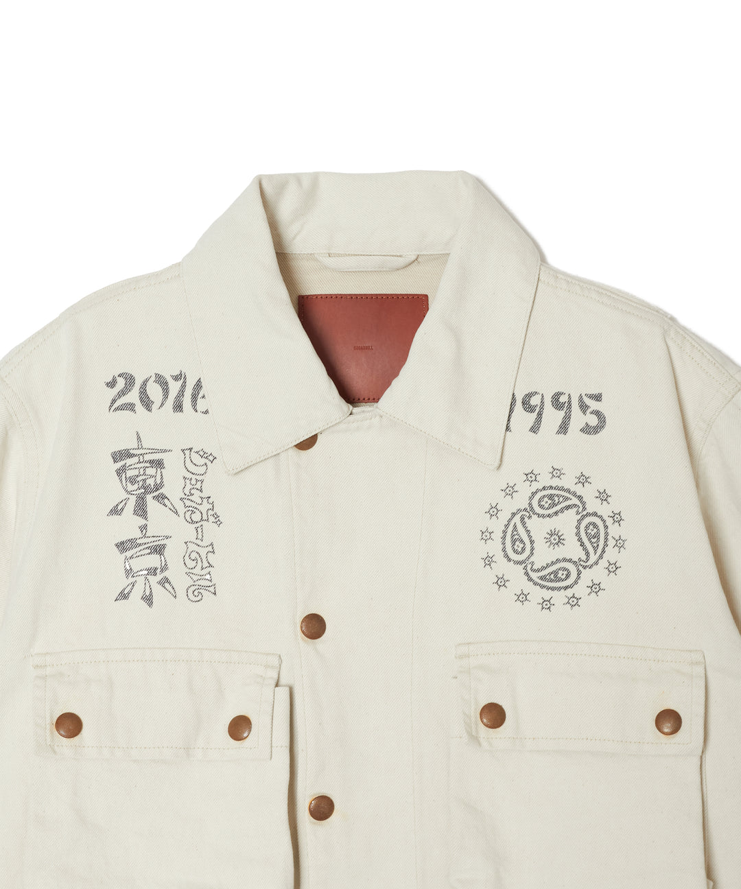 TATTOO FLASH PRINT POCKET DENIM JACKET