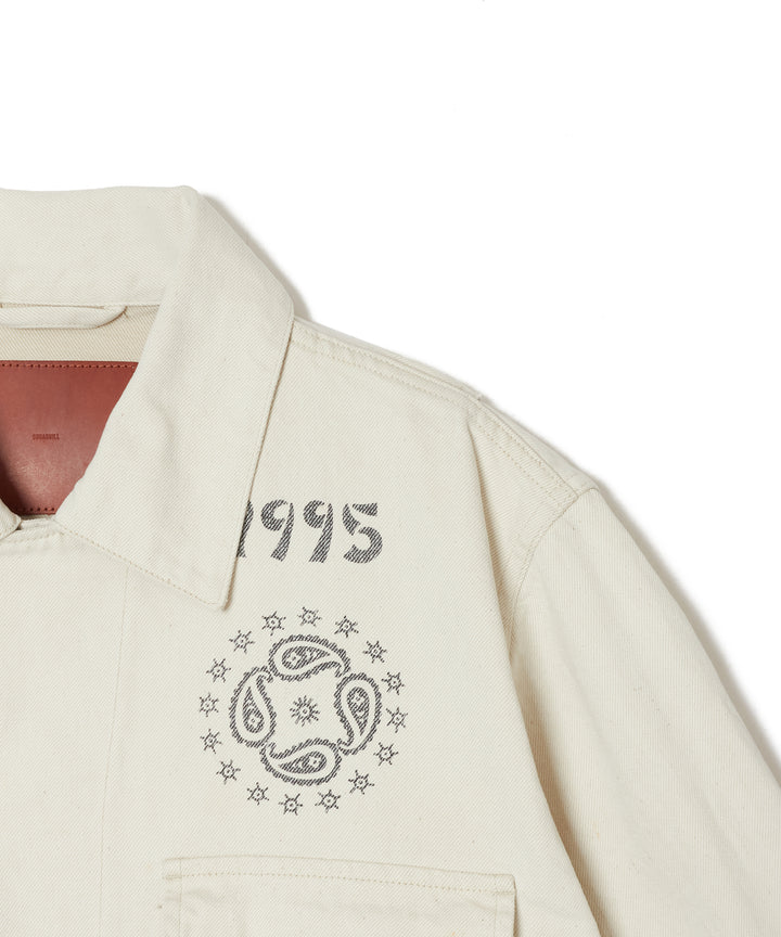 TATTOO FLASH PRINT POCKET DENIM JACKET