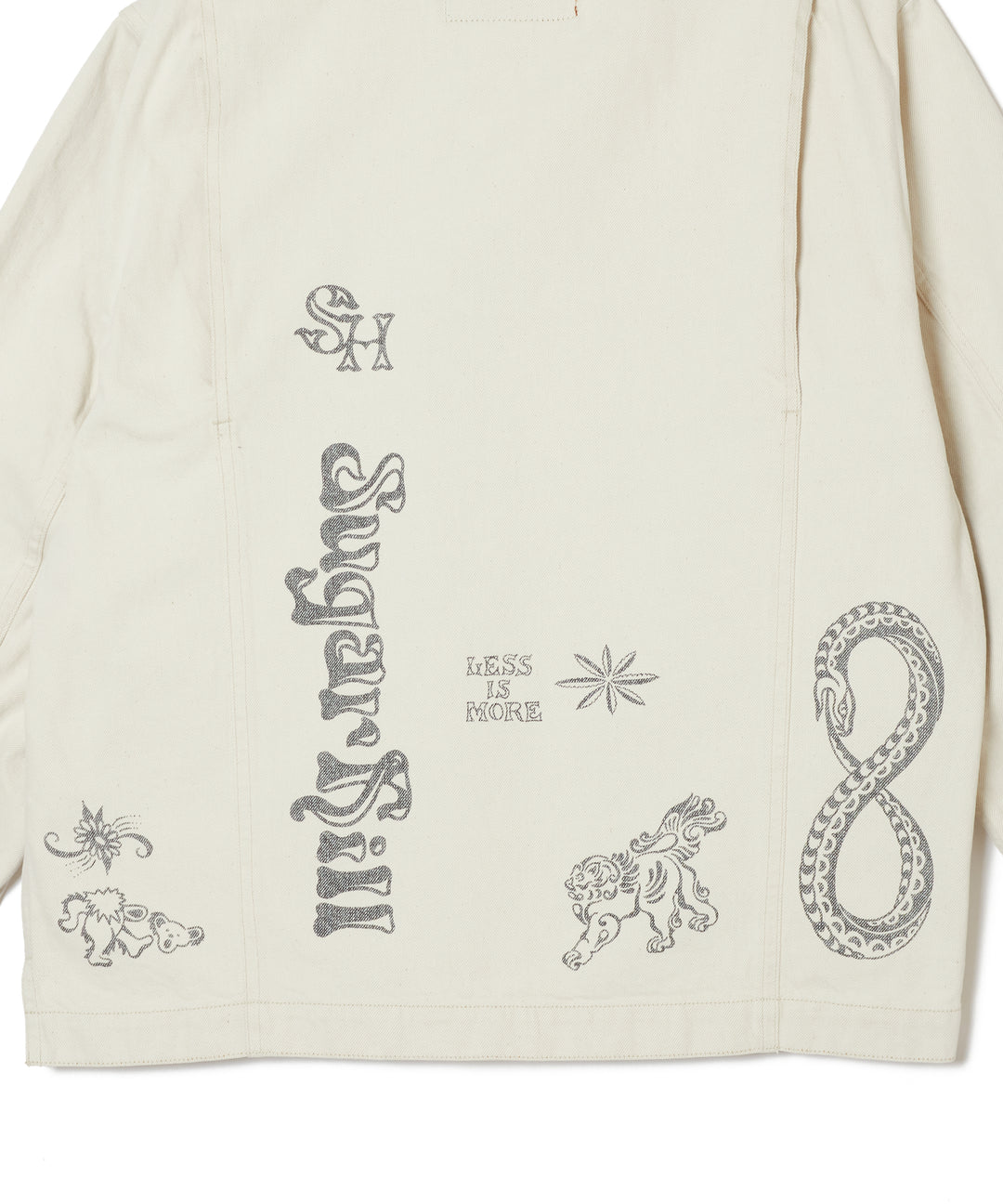 TATTOO FLASH PRINT POCKET DENIM JACKET