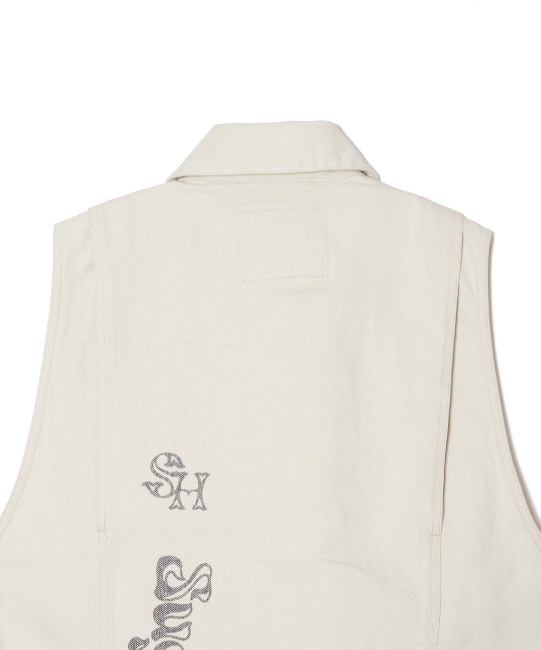 TATTOO FLASH PRINT POCKET DENIM VEST