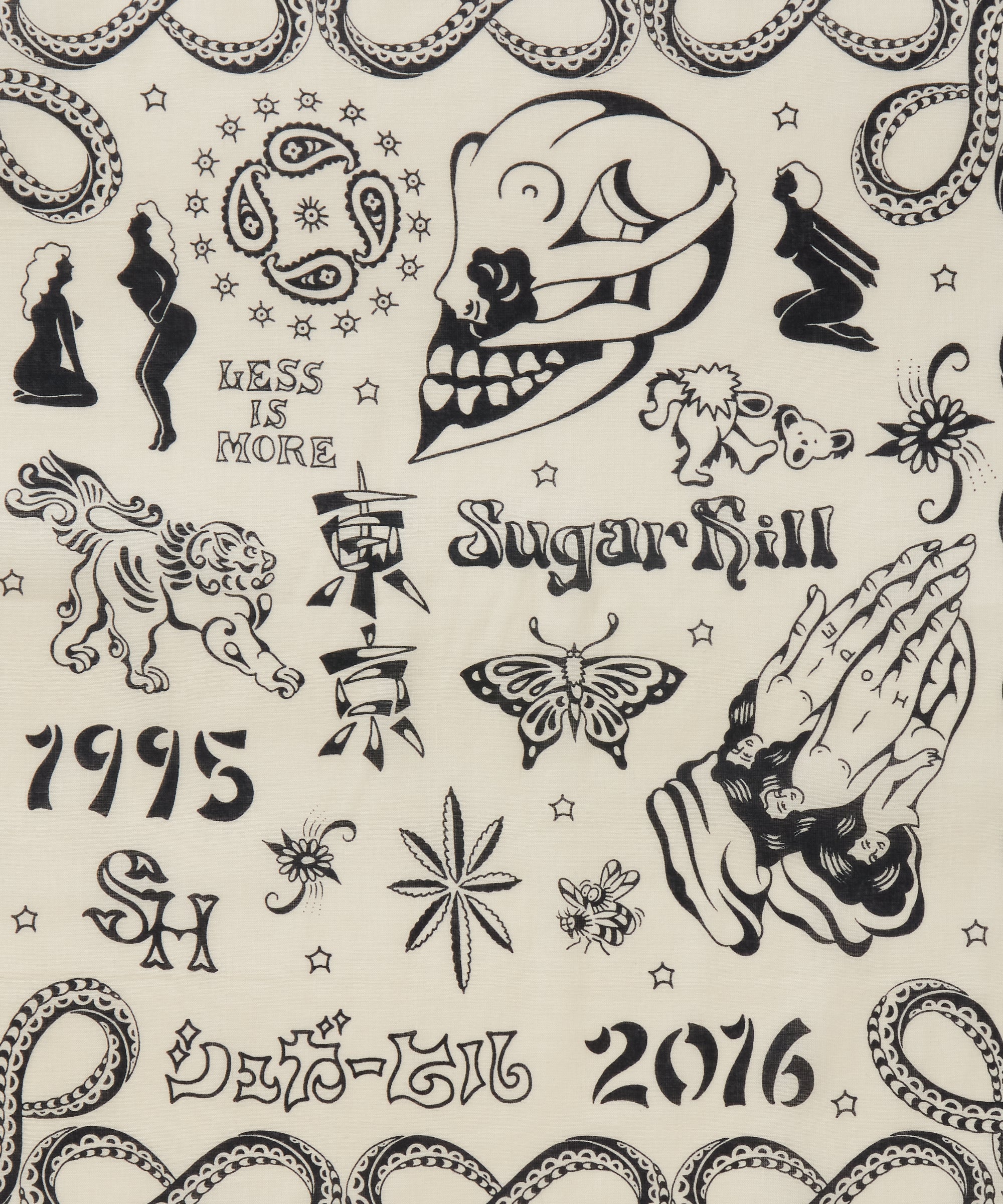 M*読様 新品SUGARHILL TSY山田蓮 TATTOOFLASHPRINT SUGARHILLの10周年を記念したTATTOO STUDIO YAMADAとの