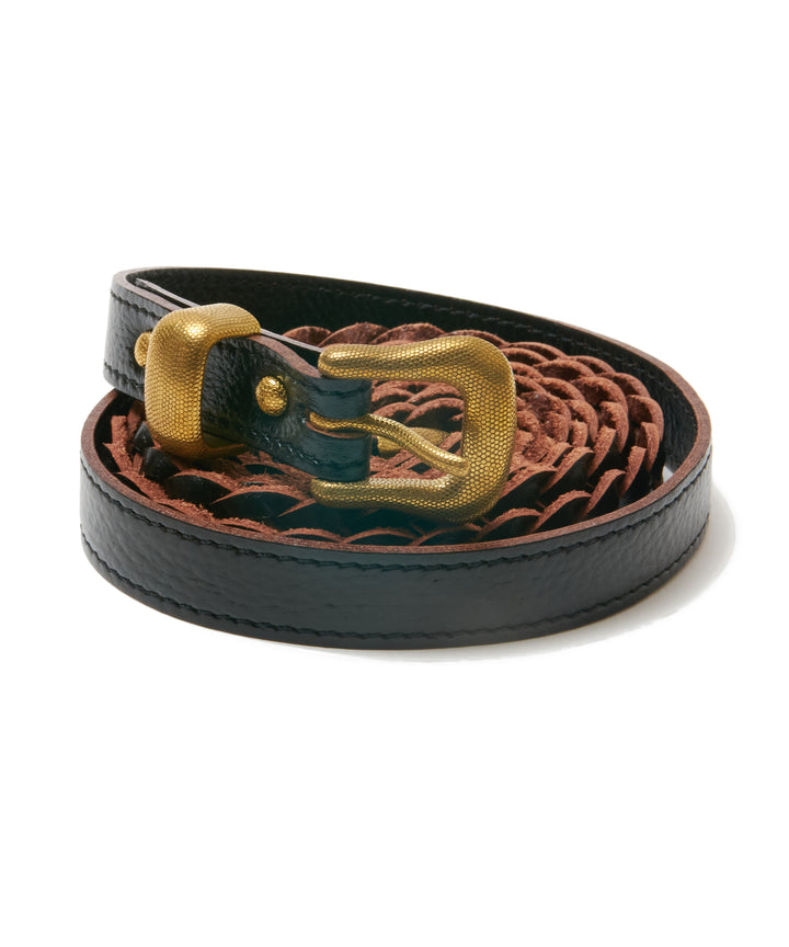 DOTTED WESTERN BUCKLE LACE-UP BELT