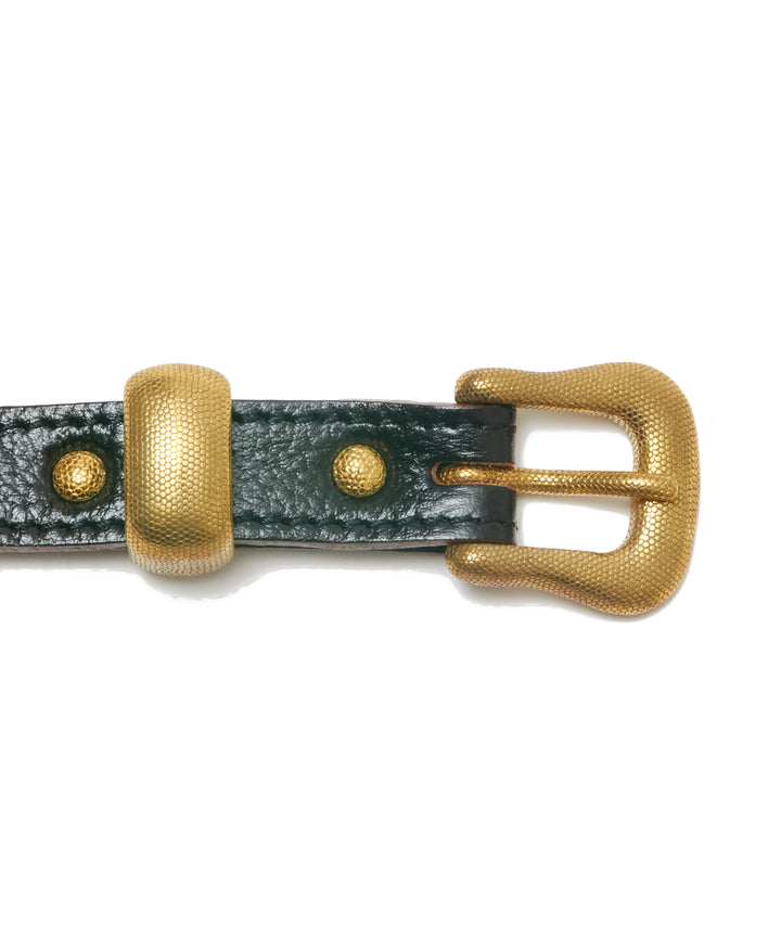 DOTTED WESTERN BUCKLE LACE-UP BELT