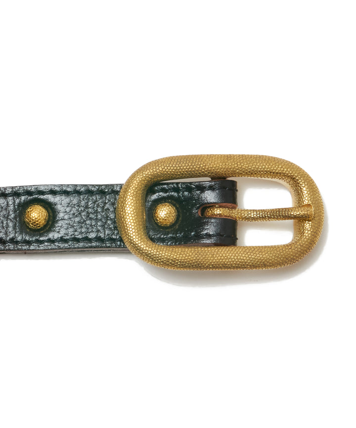 DOTTED OVALBUCKLE LACE-UP BELT