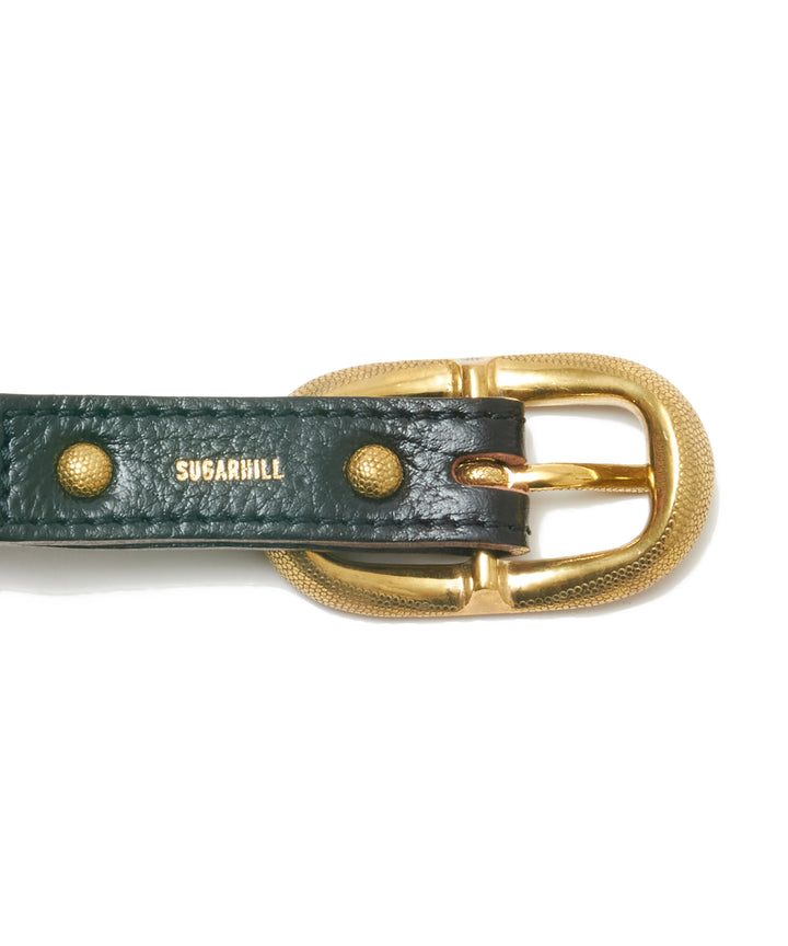 DOTTED OVALBUCKLE LACE-UP BELT