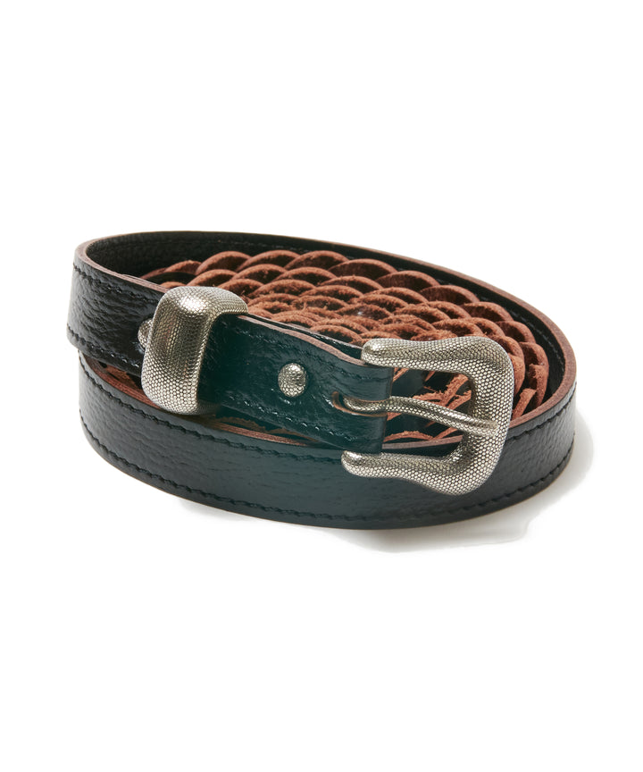 DOTTED WESTERN BUCKLE LACE-UP BELT