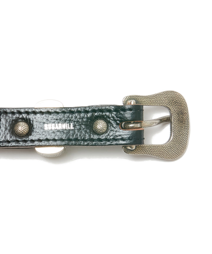 DOTTED WESTERN BUCKLE LACE-UP BELT