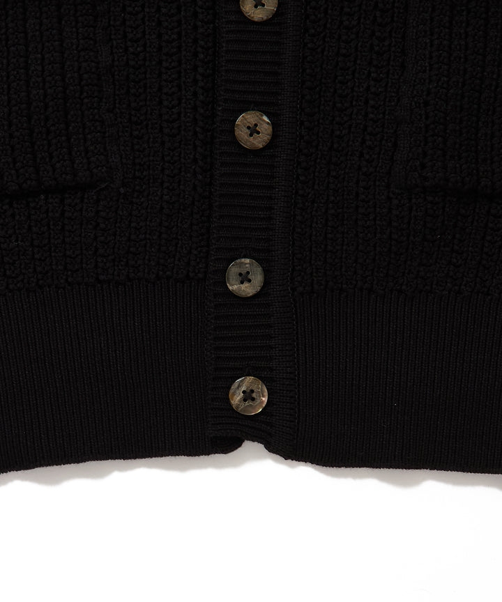 OPEN-WORK BUTTON KNIT