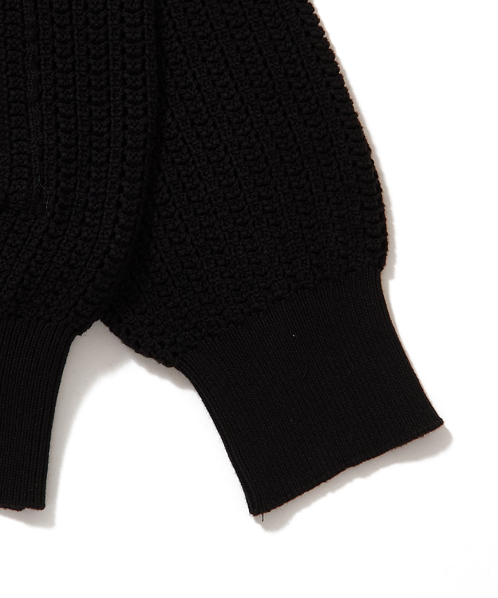 OPEN-WORK BUTTON KNIT