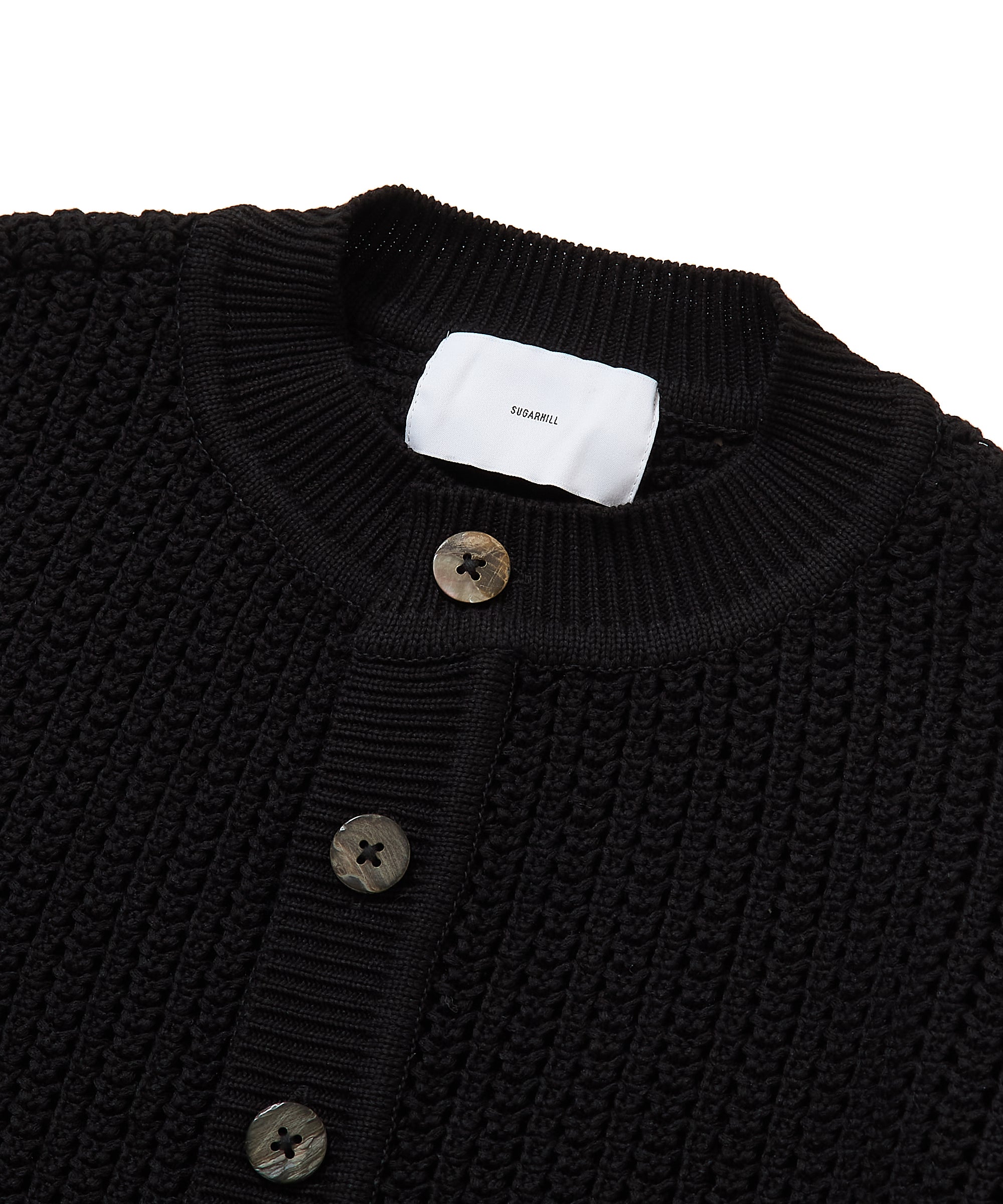 OPEN-WORK BUTTON KNIT – SUGARHILL TOKYO