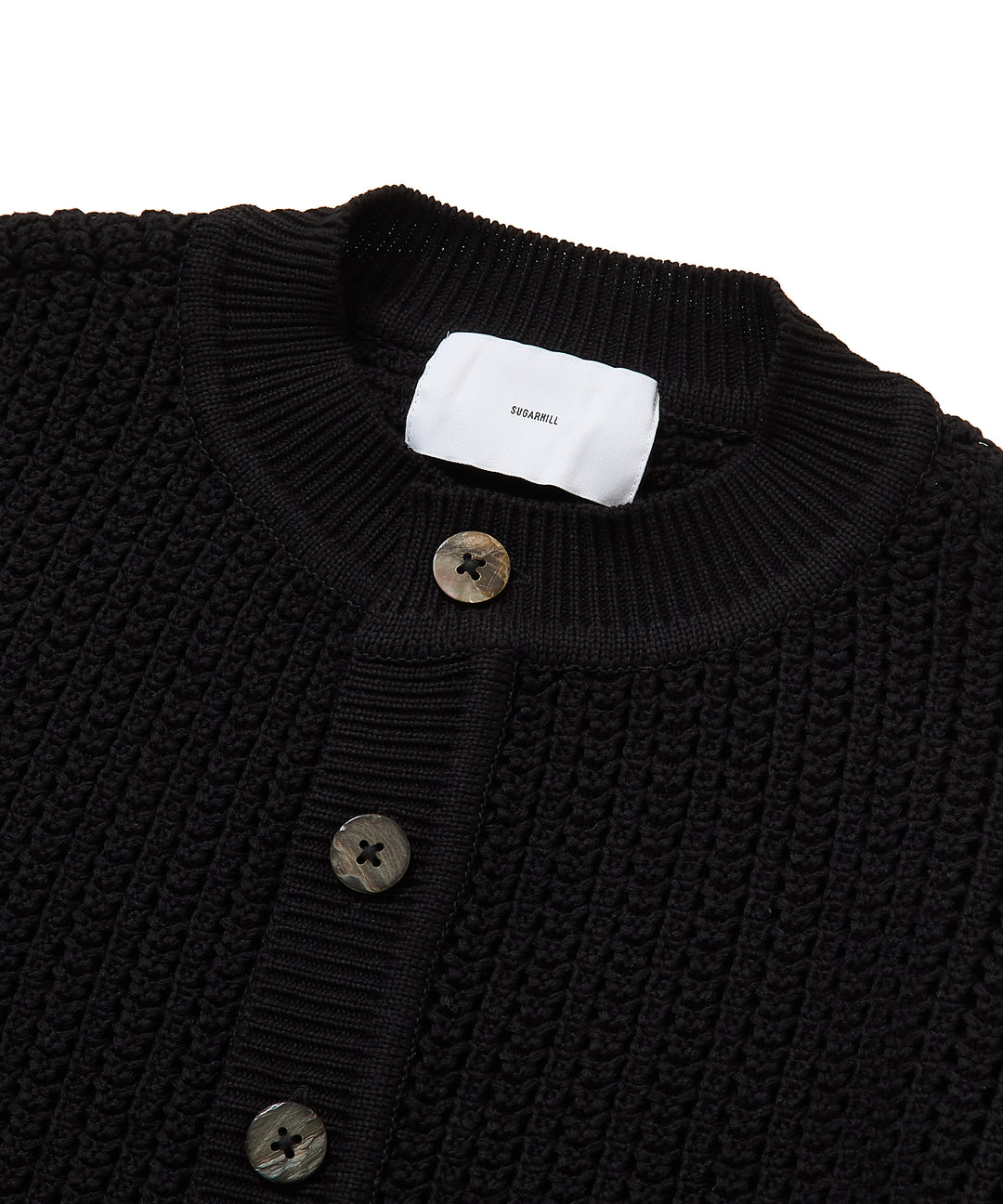 OPEN-WORK BUTTON KNIT