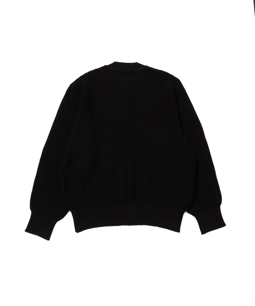 OPEN-WORK BUTTON KNIT