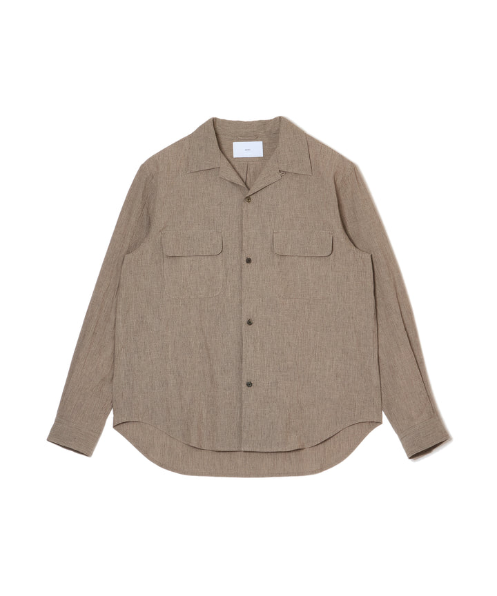 LINEN OPEN-COLLOR SHIRT