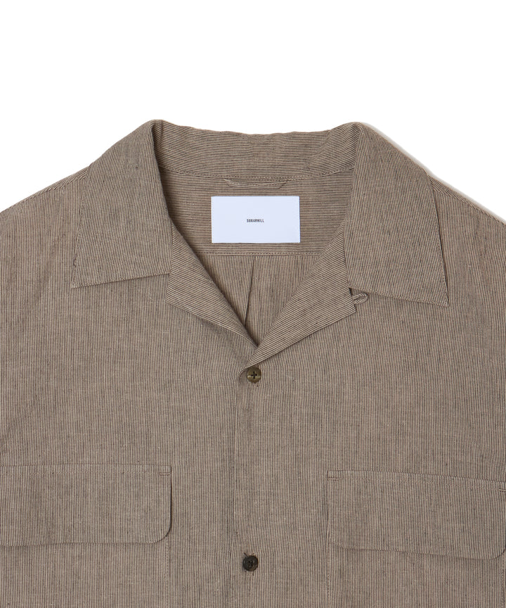 LINEN OPEN-COLLOR SHIRT