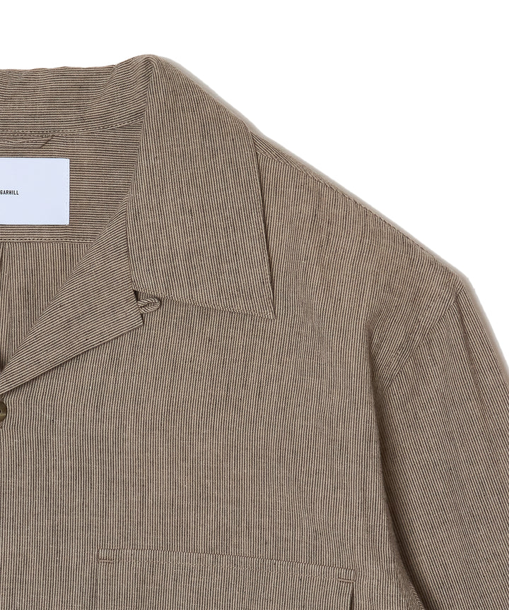 LINEN OPEN-COLLOR SHIRT