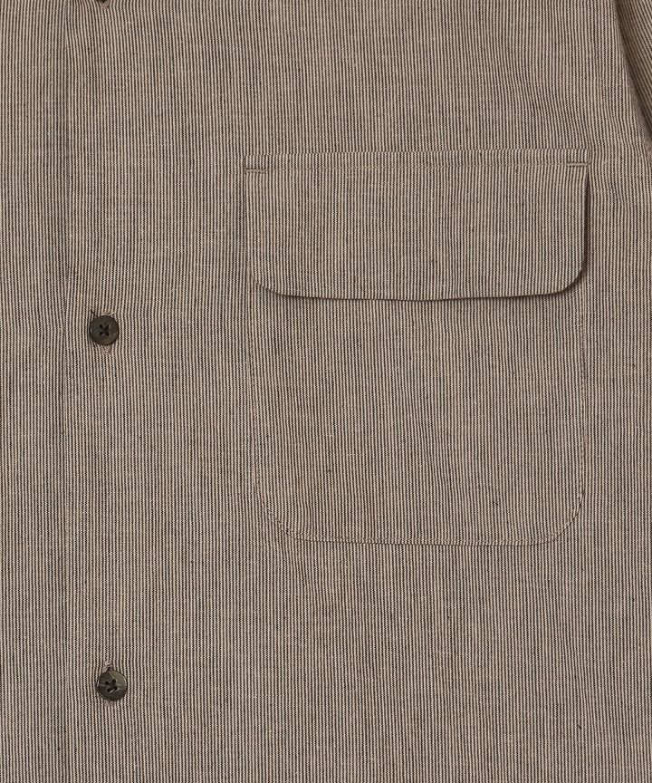 LINEN OPEN-COLLOR SHIRT