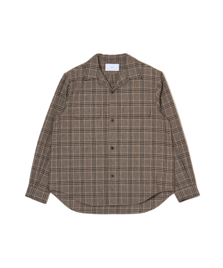 LINEN OPEN-COLLOR SHIRT