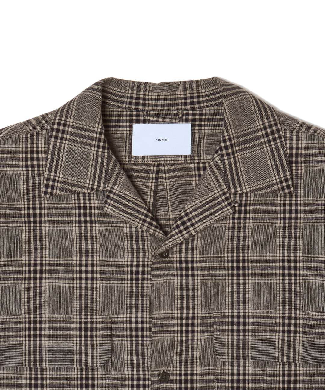 LINEN OPEN-COLLOR HALF SLEEVE SHIRT