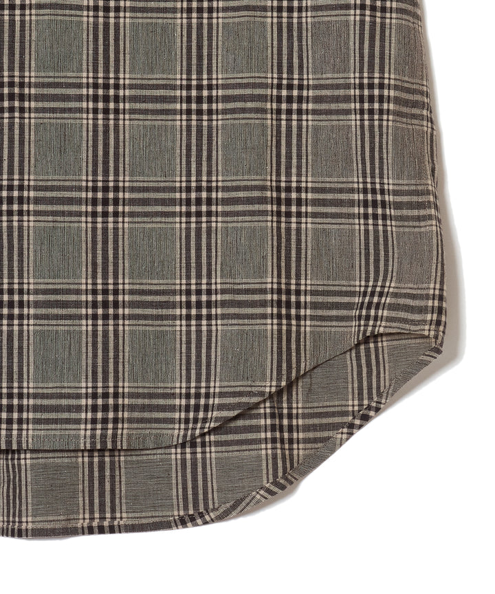 LINEN OPEN-COLLOR HALF SLEEVE SHIRT