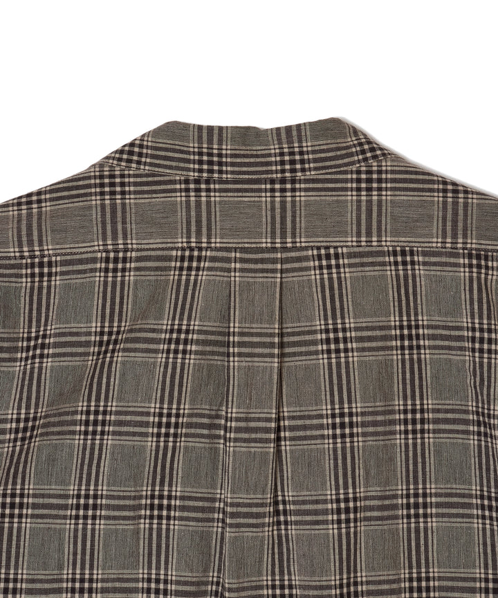 LINEN OPEN-COLLOR HALF SLEEVE SHIRT
