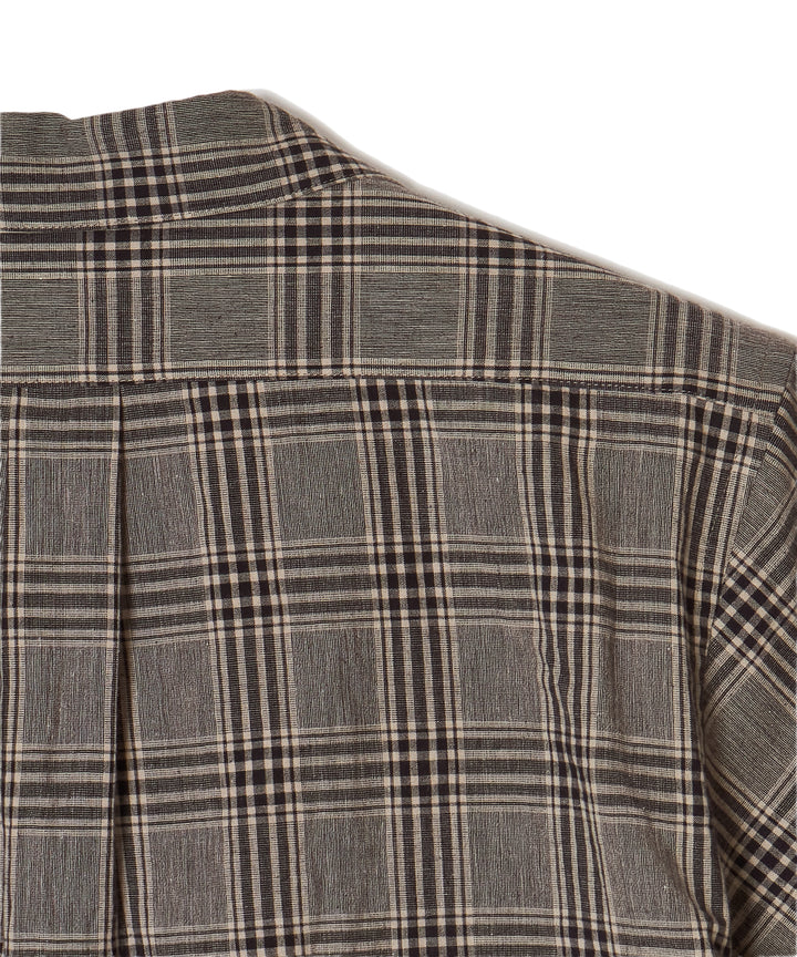 LINEN OPEN-COLLOR HALF SLEEVE SHIRT