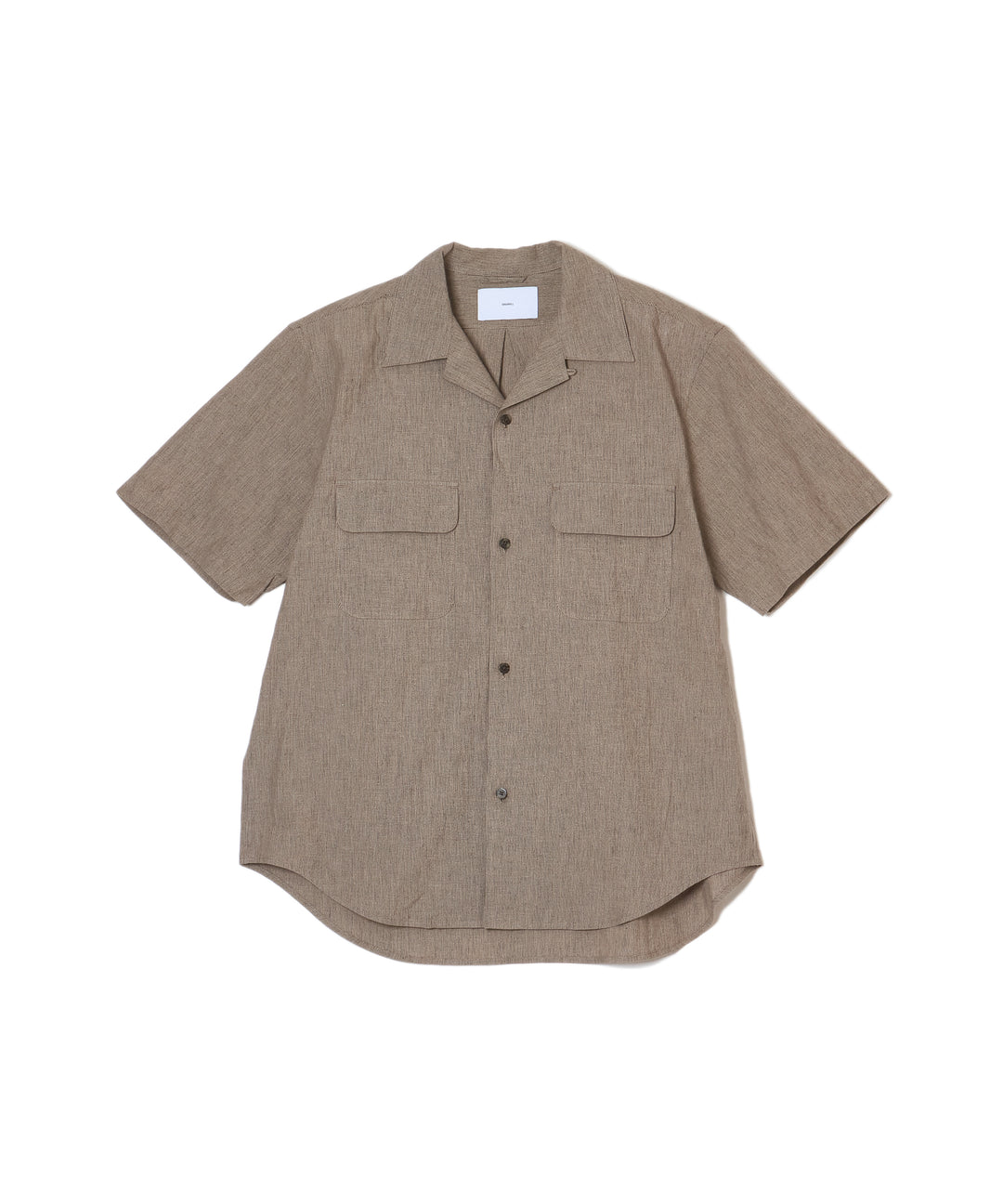 LINEN OPEN-COLLOR HALF SLEEVE SHIRT