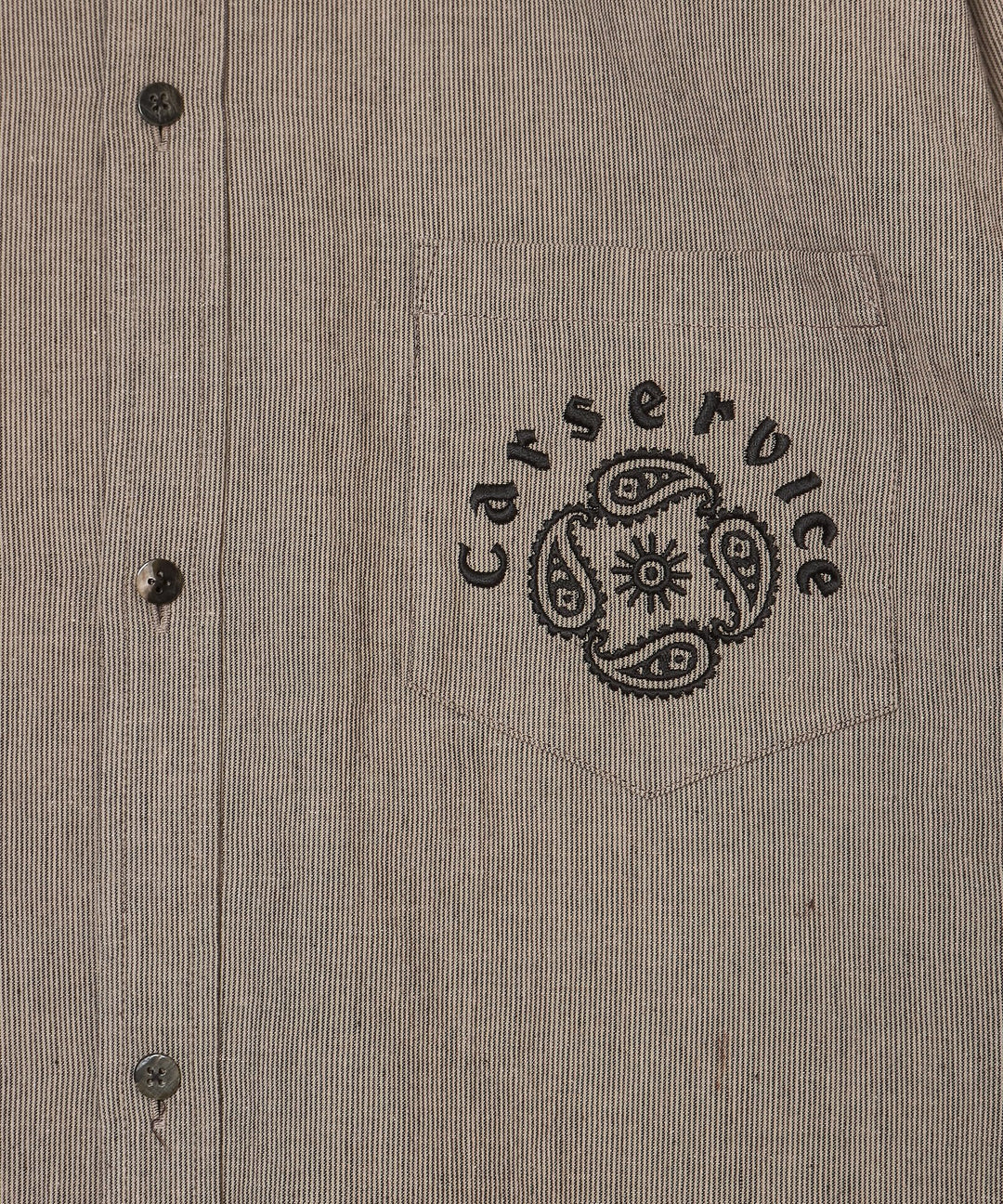 "CAR SERVICE" LINEN BIG SHIRT