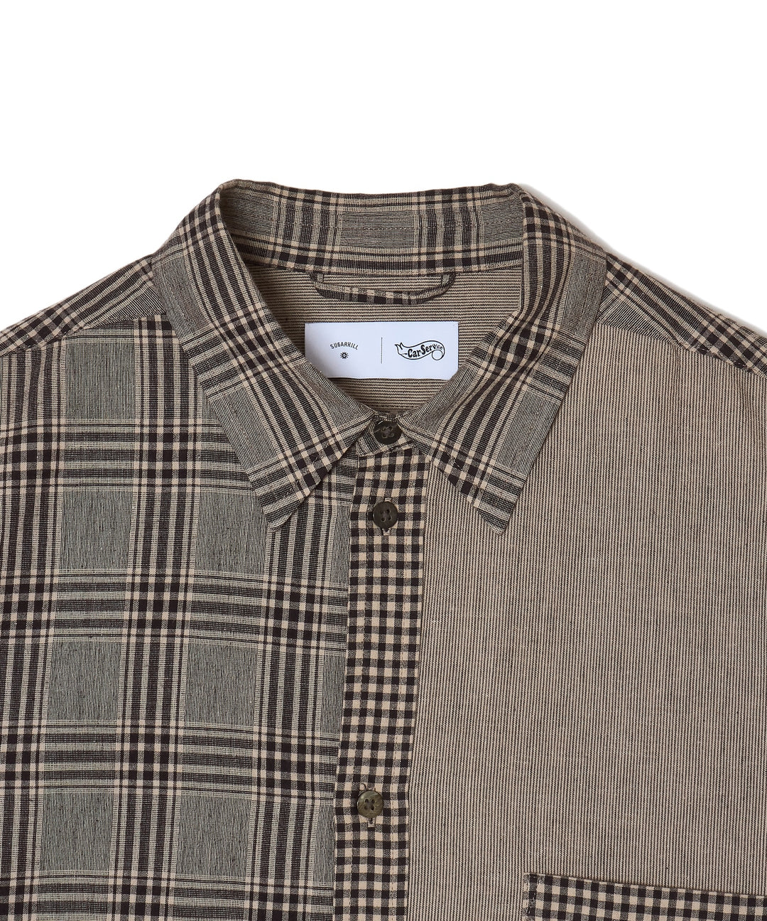 "CAR SERVICE" LINEN BIG SHIRT CRAZY PATTERN