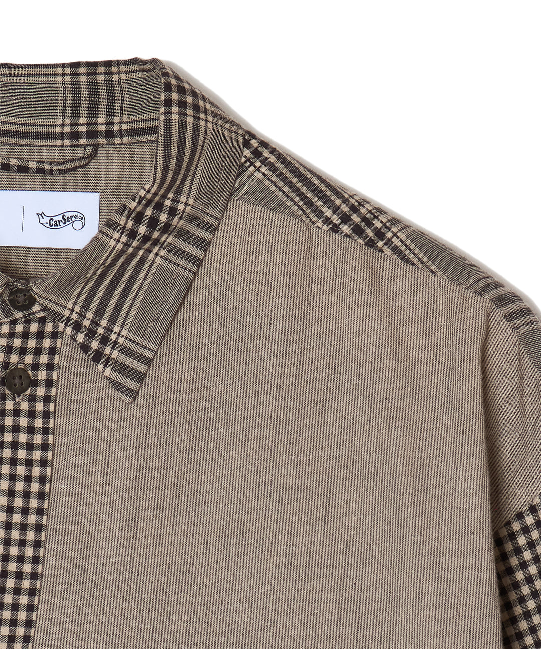 "CAR SERVICE" LINEN BIG SHIRT CRAZY PATTERN