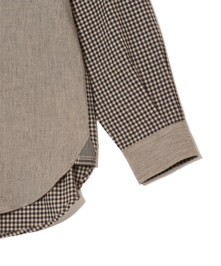 "CAR SERVICE" LINEN BIG SHIRT CRAZY PATTERN