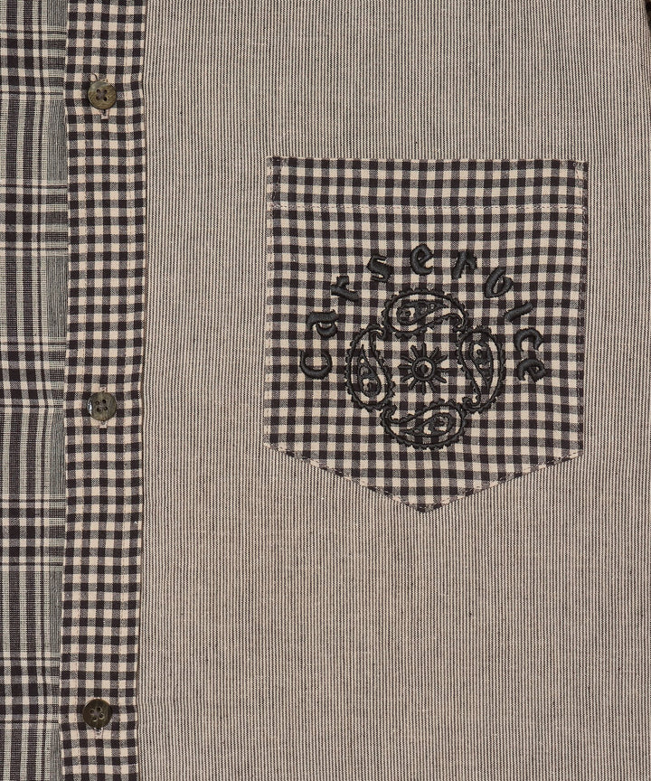 "CAR SERVICE" LINEN BIG SHIRT CRAZY PATTERN