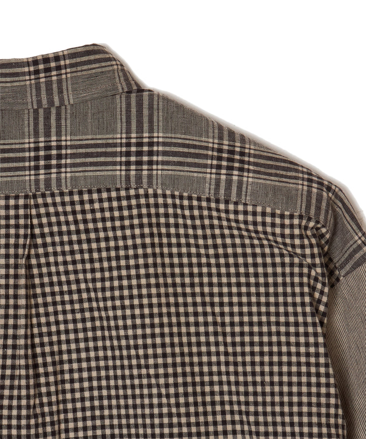 "CAR SERVICE" LINEN BIG SHIRT CRAZY PATTERN