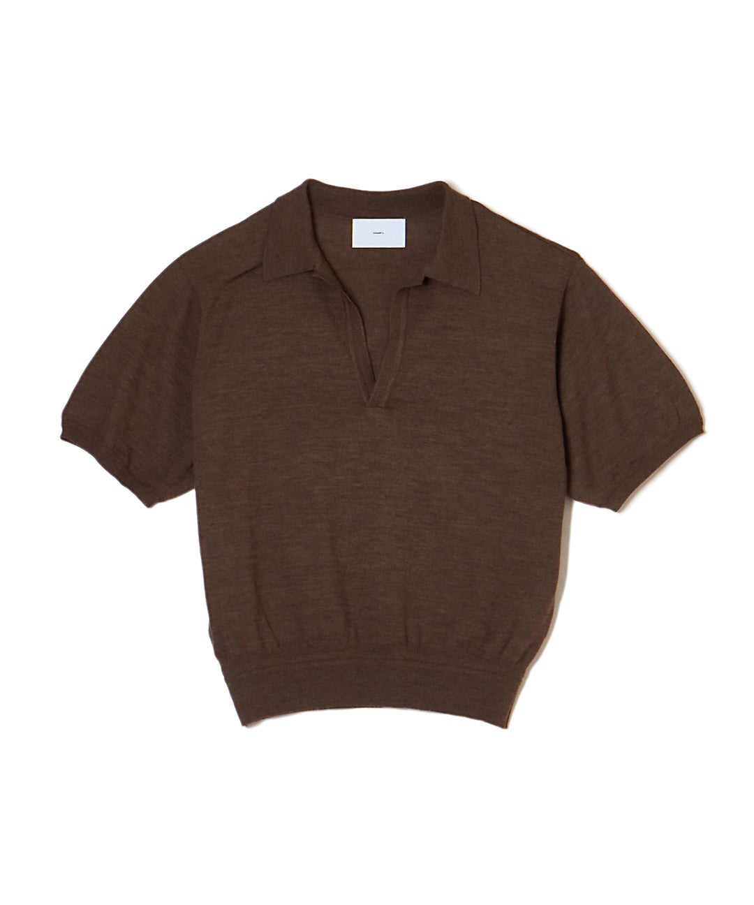 WOOL KNIT HALF SLEEVE POLO