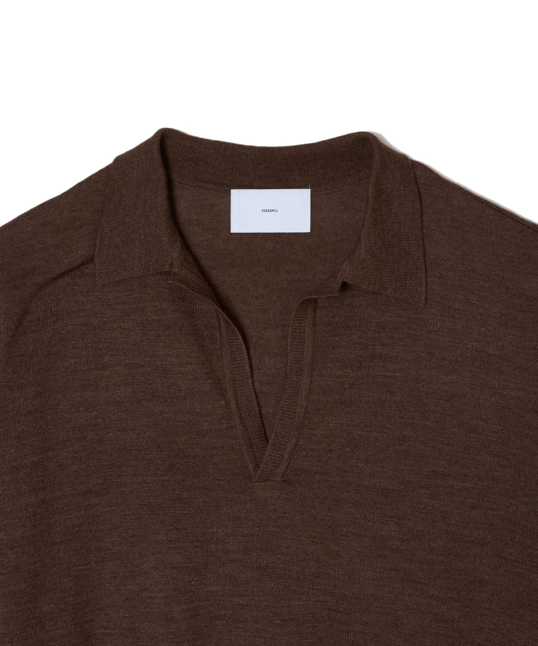 WOOL KNIT HALF SLEEVE POLO