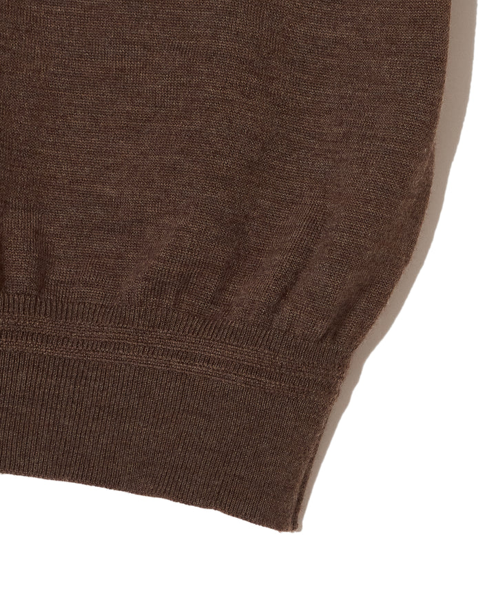 WOOL KNIT HALF SLEEVE POLO
